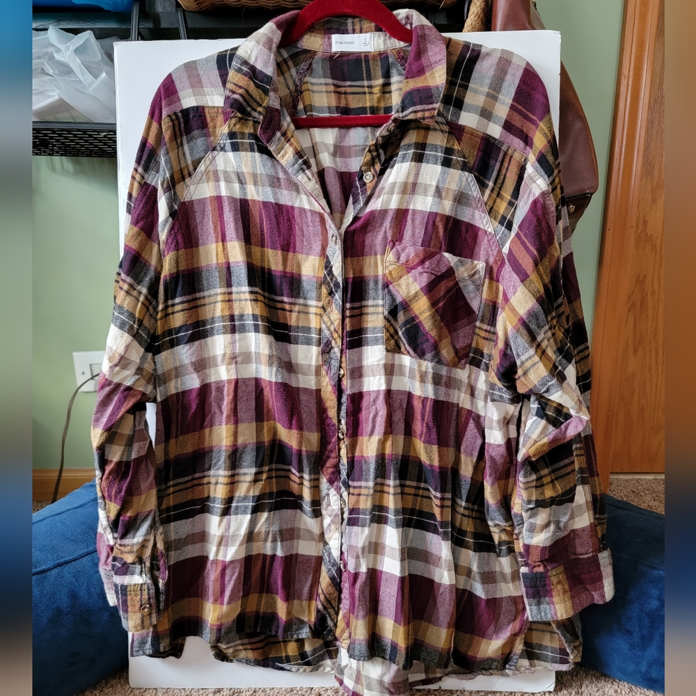 Maurices Long Sleeved Flannel Button Down